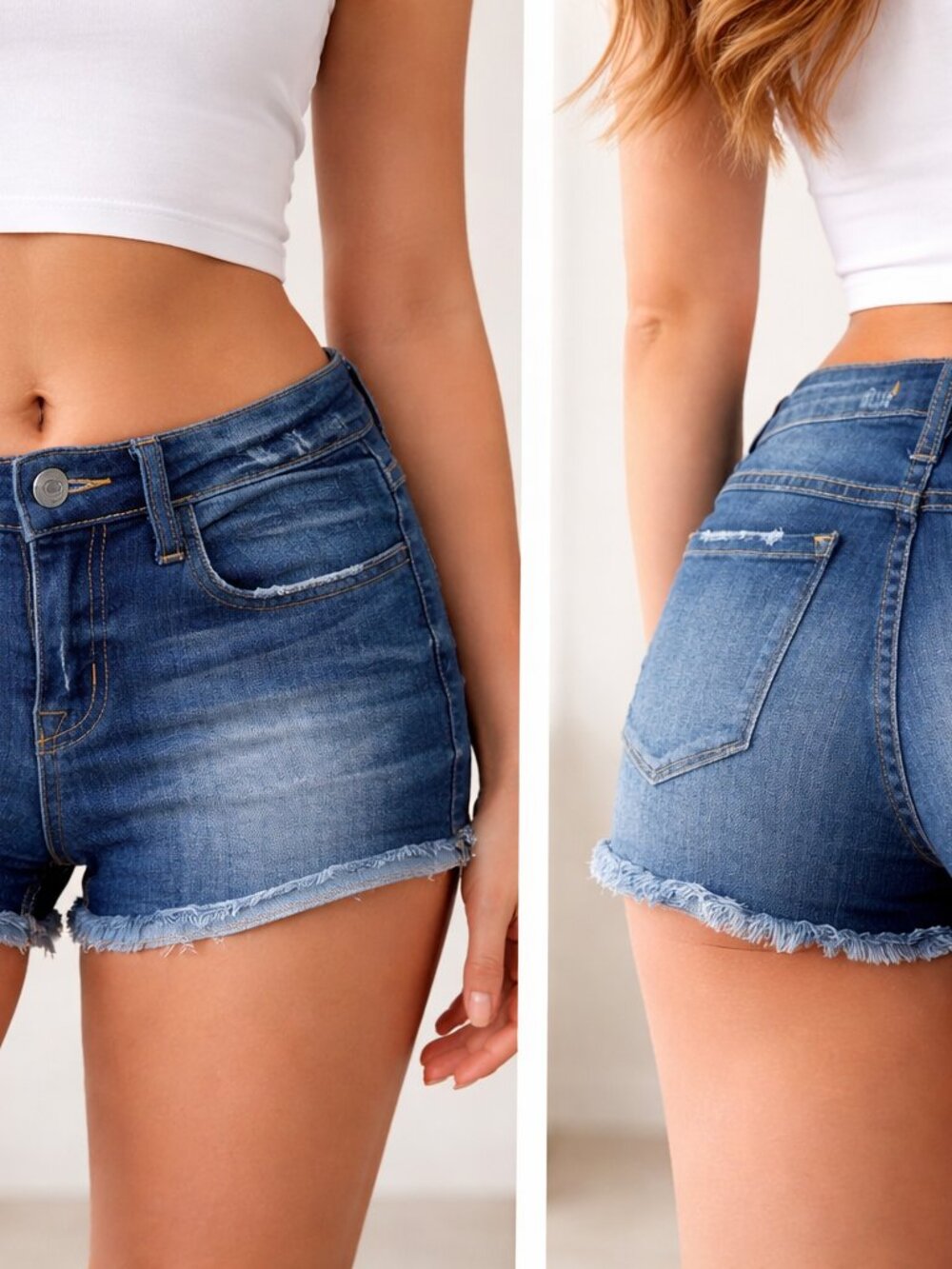 Klique B Distressed Denim Jean Shorts size XS
